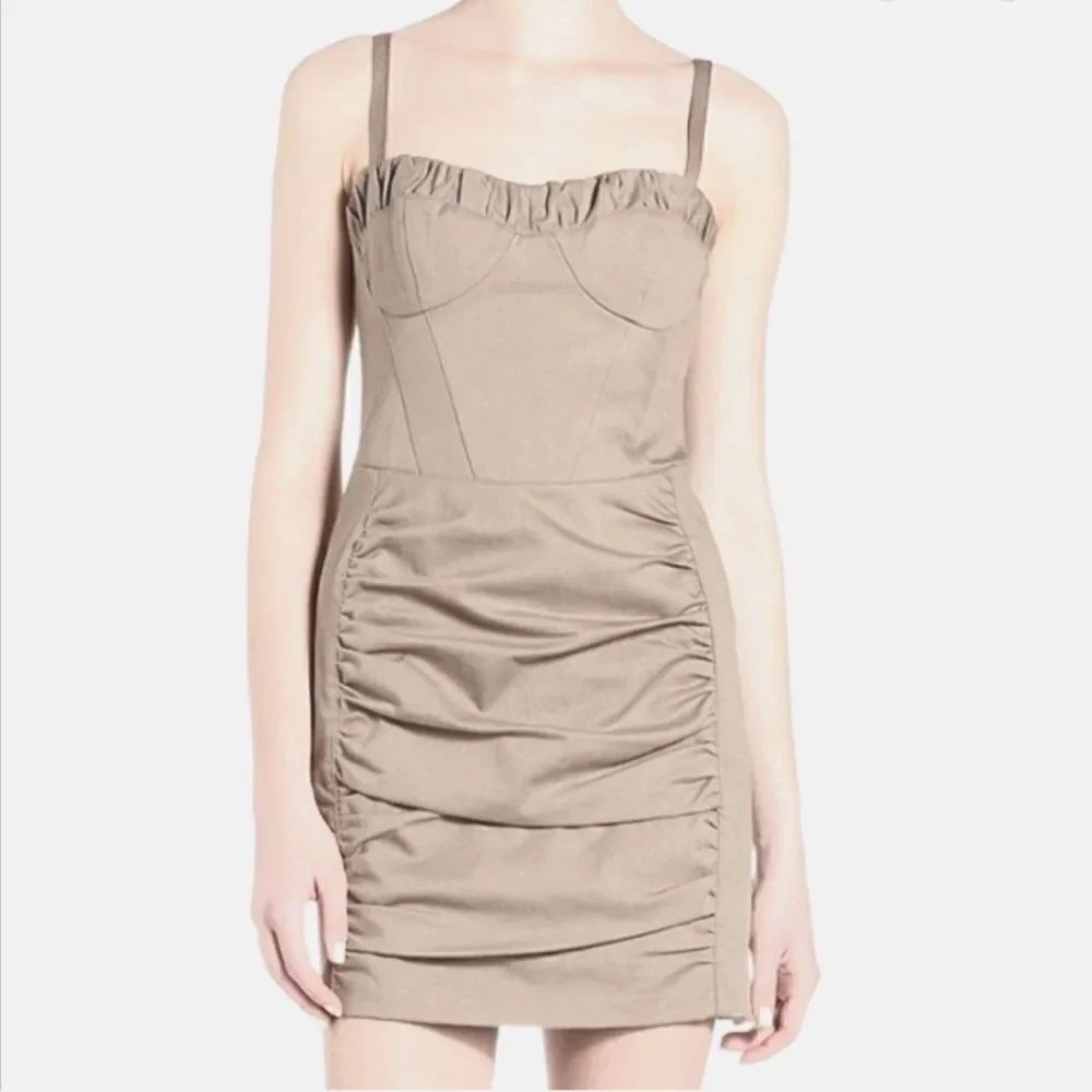 Nanette Lepore “Amorous” Strap Dress Khaki size 10 M new
